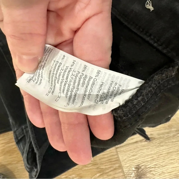 Madewell Women's 10" High-Rise Jeggings Distressed Black Denim Jeans Size 27 GUC - Picture 7 of 9